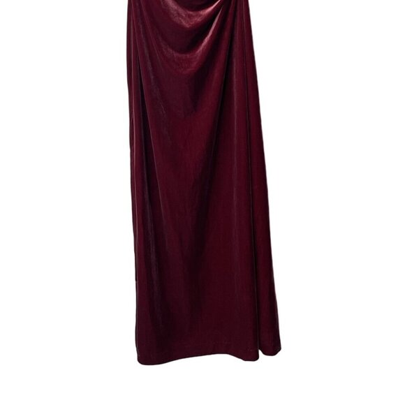 Revelry Bridesmaid Dress Velvet Size 0 Jade Velvet One Shoulder Romantic Rose - Picture 6 of 11